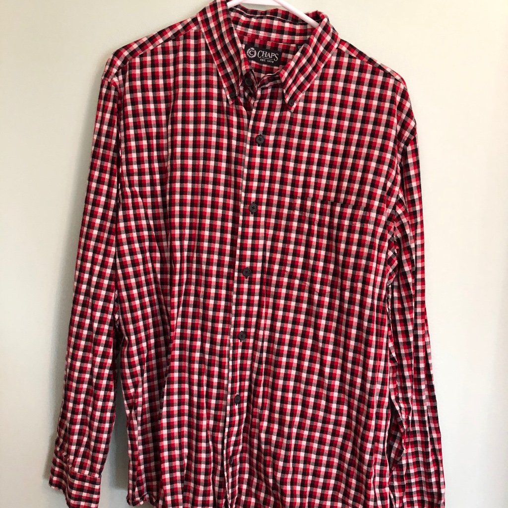 Chaps Red Checked Button-Down